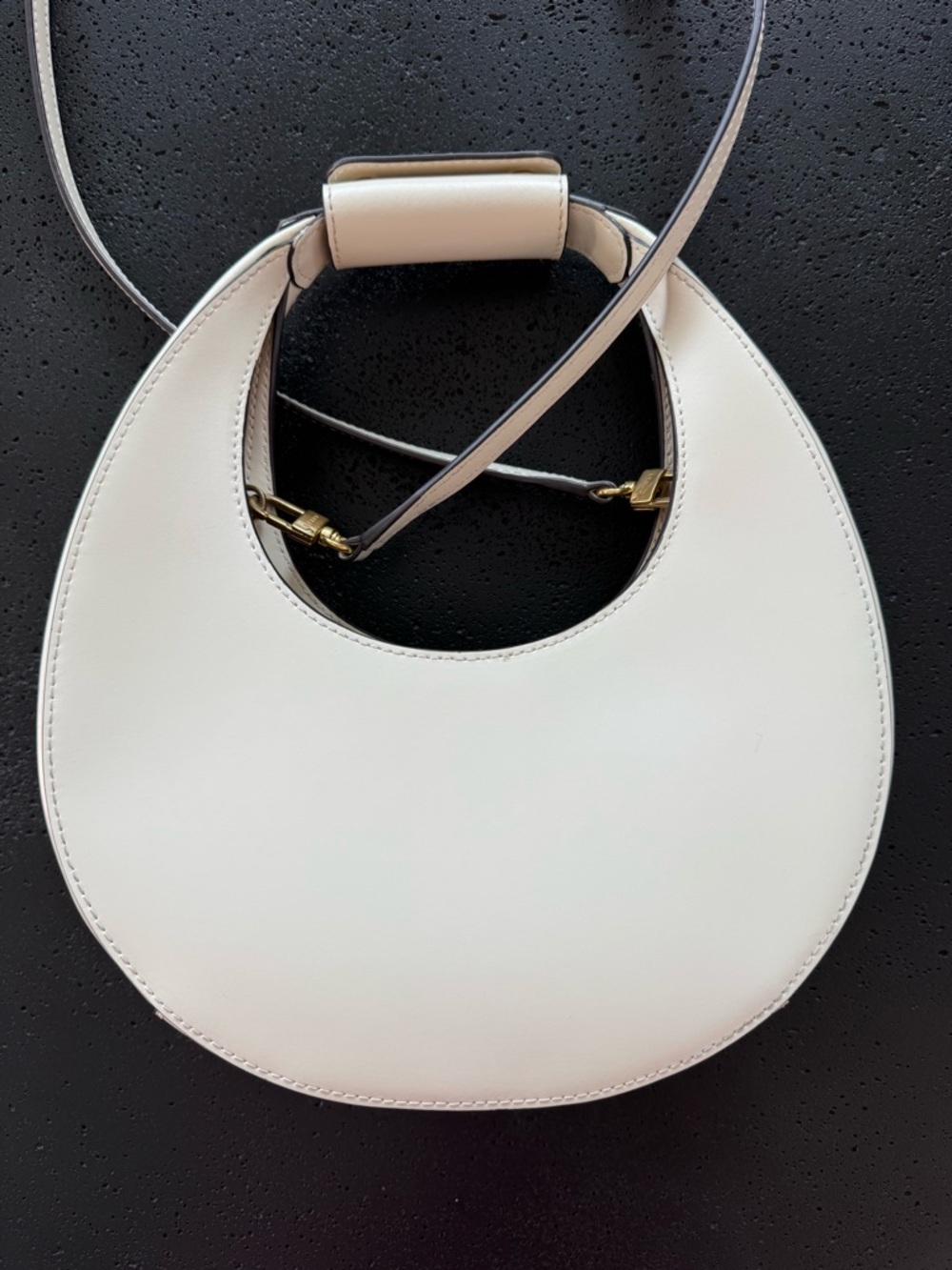 STAUD Crescent Hobo Bag in Cream - Picture 6 of 8